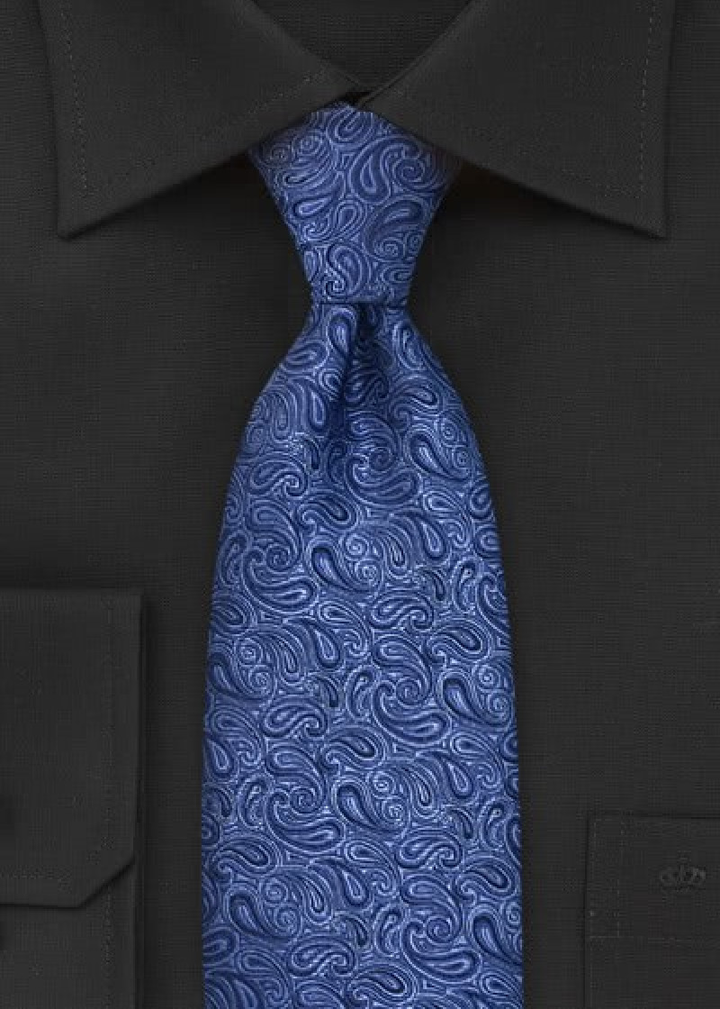 Cravatta paisley blu regale