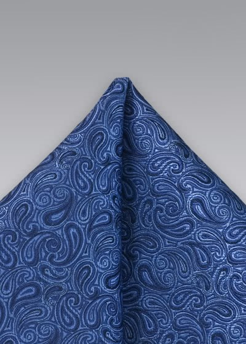 Fazzoletto taschino blu regale