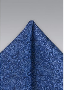 Einstecktuch Paisleys blau