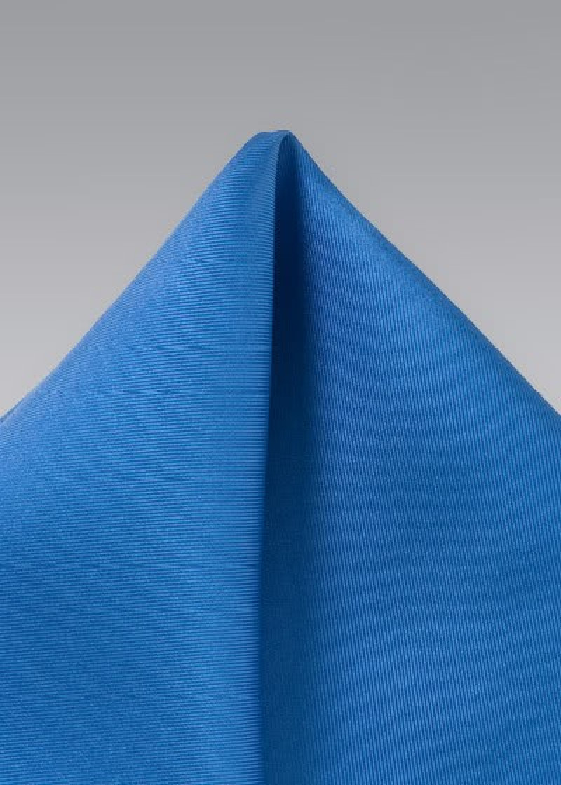 Fazzoletto da taschino blu in seta