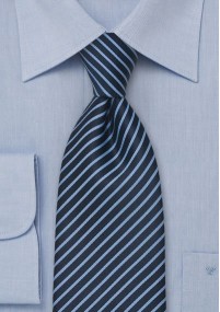 Cravatta righe blu azzurro