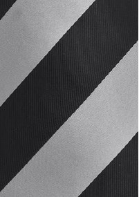 Krawatte Streifen schwarz silber