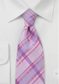 Cravatta righe rosa viola
