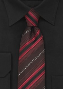 Cravatta righe rose nere