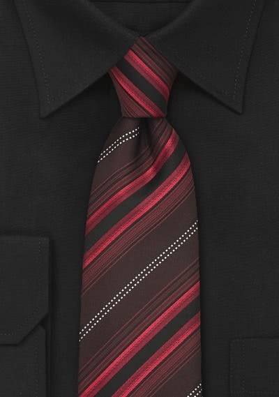 Cravatta righe rose nere