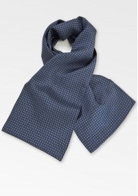 Cravatta sciarpa beige blu quadri