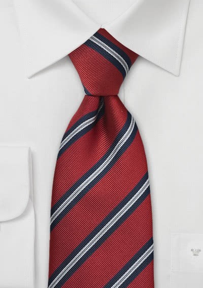 Cravatta Regimental classica rossa