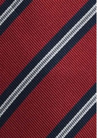 Klassische Regiments-Krawatte in Mittelrot