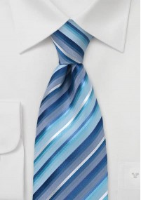 Cravatta business righe blu turchese