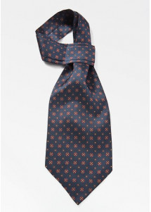 Schal-Ascot navy Ornamenturen