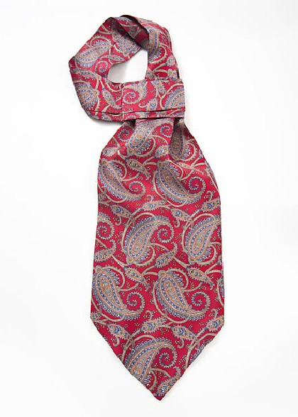 Ascot aus dem gleichen Stoff und Farbe