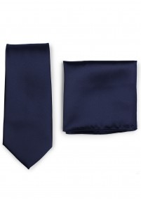 Set cravatta e sciarpa Cavalier - Blu scuro