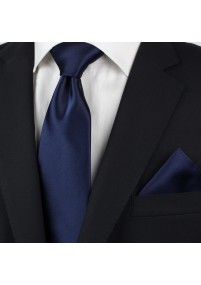 Set cravatta e sciarpa Cavalier - Blu scuro