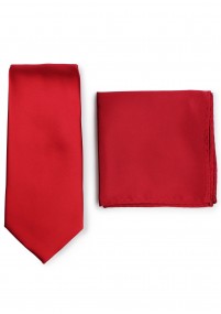 Set cravatta e scialle decorativo - Rosso...