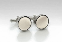 Set: Hosenträger, Herren-Schleife, Einstecktuch und Cufflinks champagner
