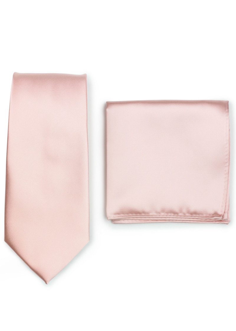 Set di cravatte e fazzoletti da taschino - rosa