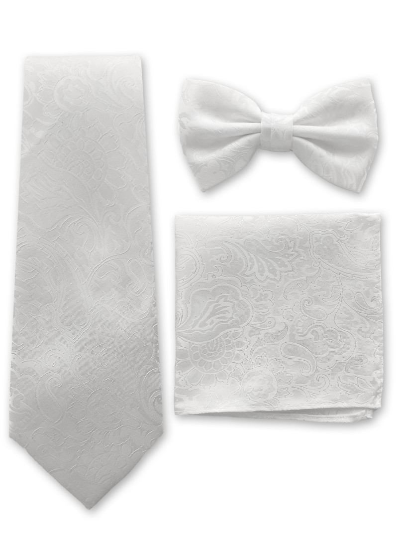 Set papillon, cravatta business e fazzoletto da