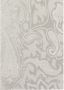 Set Krawatte und Herren-Einstecktuch Paisleymuster elfenbein