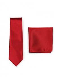 Set Cravatta Fazzoletto Medio Rosso Struttura