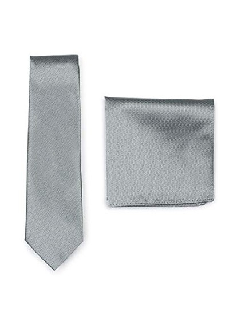 Set cravatta Cavalier panno struttura argento