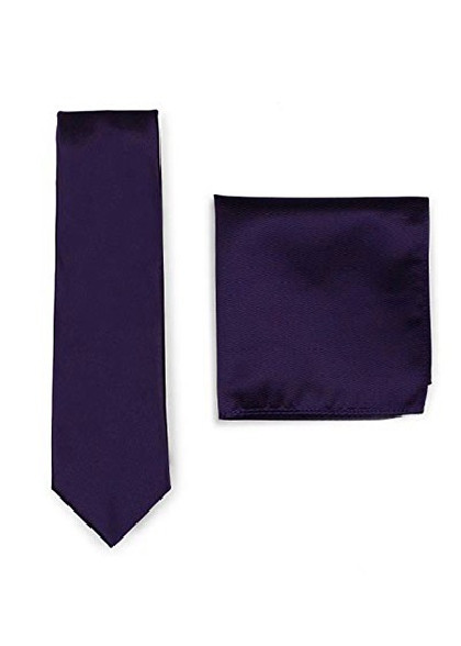 Set di cravatte aus dem gleichen Stoff und Farbe