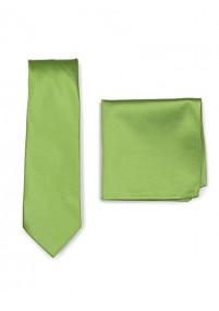 Set cravatta Cavalier in tessuto verde...