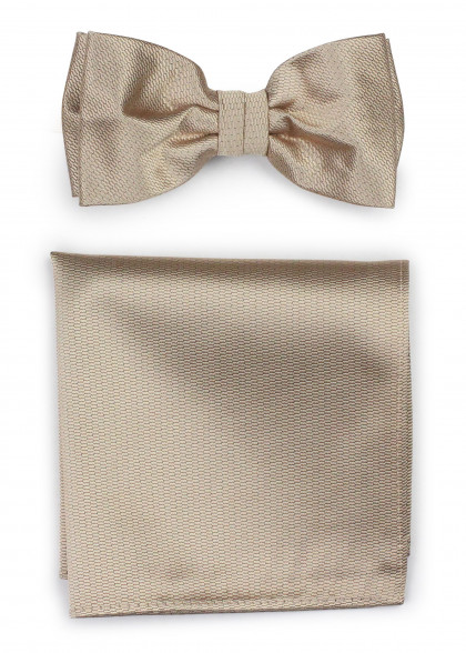 Set Schleife mit Ziertuch strukturiert beige