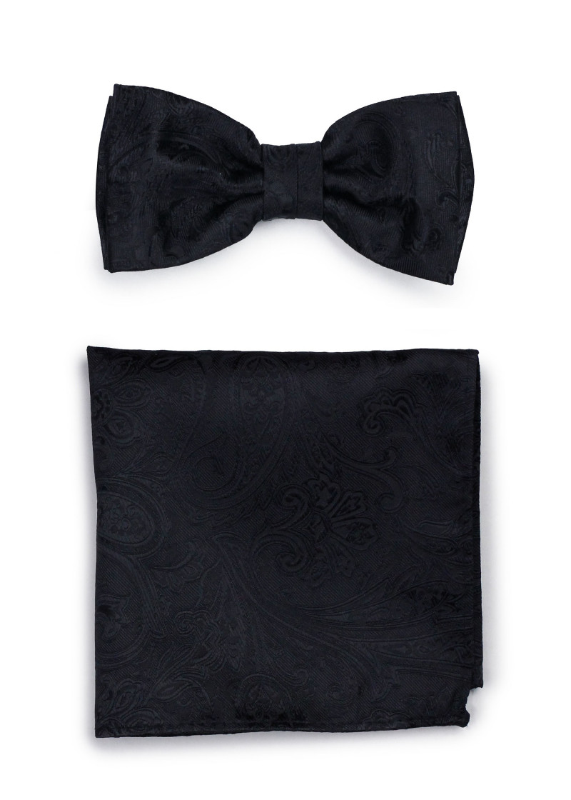Papillon con scialle Cavalier Night Paisley Nero