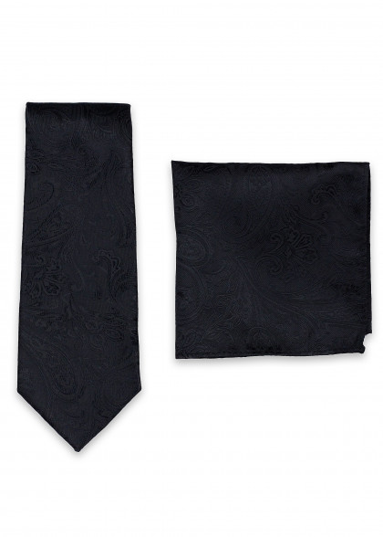 Set di cravatte aus dem gleichen Stoff und Farbe