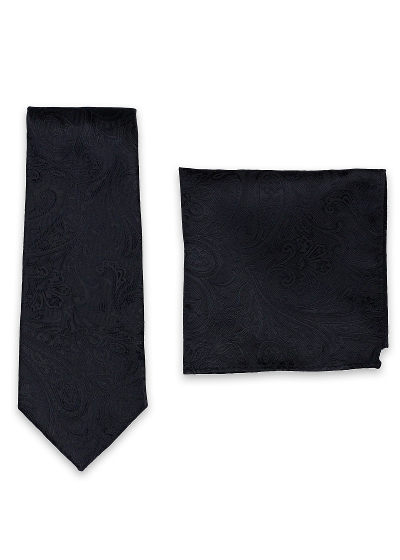 Set cravatta e fazzoletto da taschino motivo