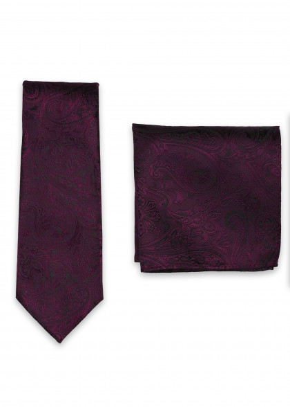 Set di cravatte aus dem gleichen Stoff und Farbe