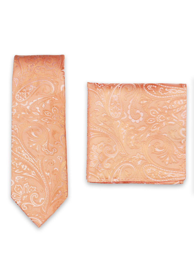 Set cravatta e sciarpa decorativa motivo Paisley