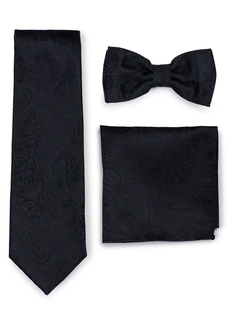 Set: cravatta da uomo, fiocco, panno decorativo