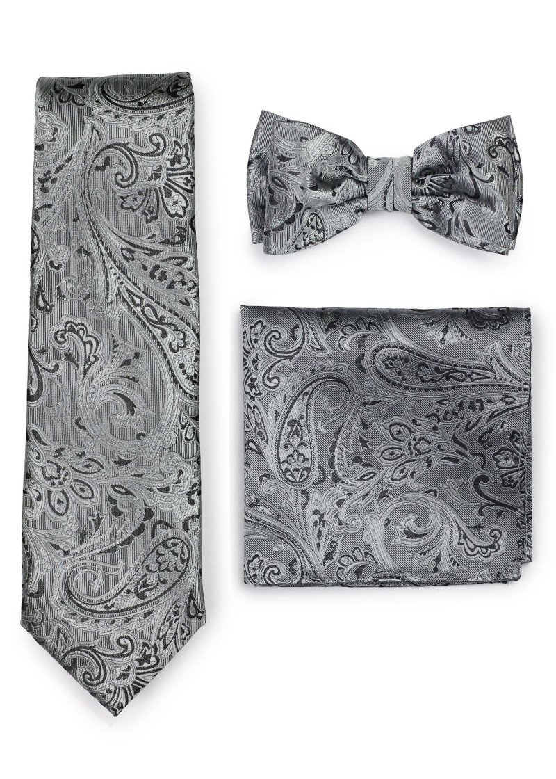 Set: cravatta business, papillon da uomo, panno