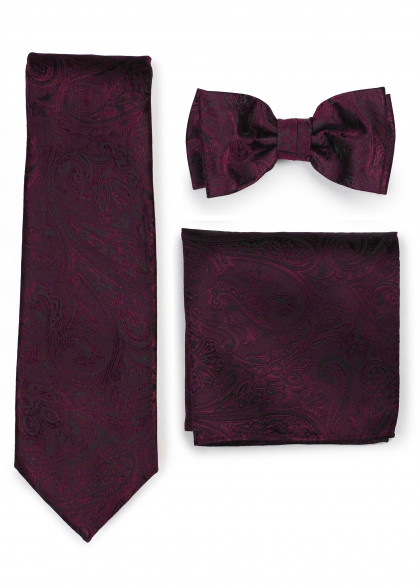 Set Cravatta-Papillon aus dem gleichen Stoff und Farbe