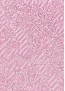 Set: Herrenkrawatte, Fliege, Kavaliertuch Paisley-Muster rosé