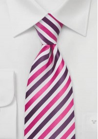 Cravatta righe magenta bordeaux