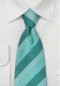 Cravatta XXL righe turchese-verde