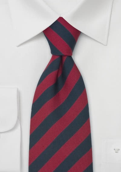 Clip-Krawatte kaminrot navyblau