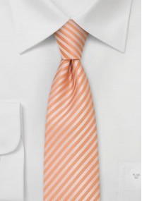 Cravatta microfibra righe arancioni