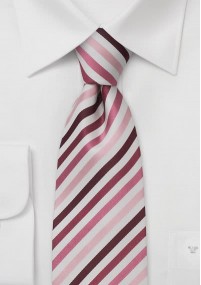 Cravatta XXL righe tonalità rosa