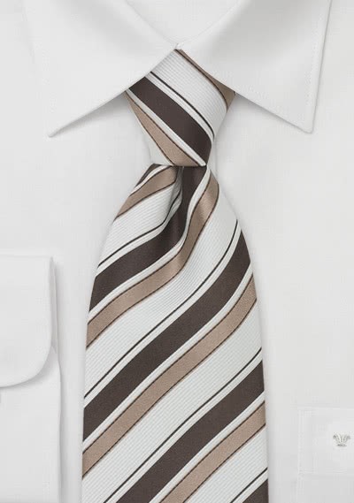 Bologna Krawatte braun/weiß
