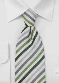 Cravatta a righe strette verde