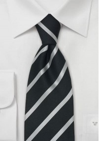 Cravatta in seta nero/argento