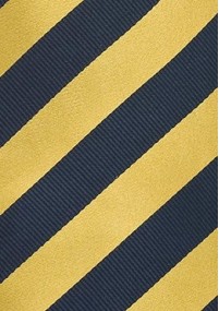 Krawatte blau gelb gestreift