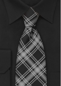 Cravatta grigio nero Principe di Galles