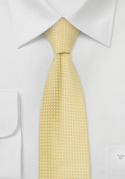Extra-schmale Krawatte gelb