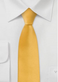 Cravatta sottile gialla microfibra