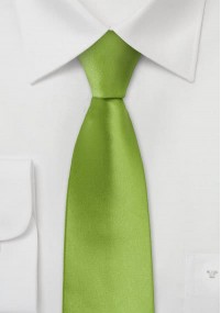 Cravatta sottile verde chiaro microfibra