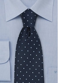 Cravatta blu pois celesti
